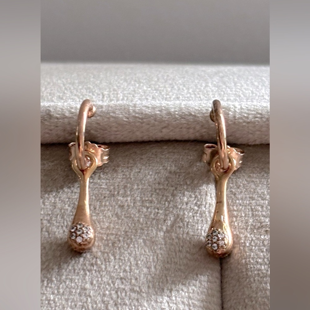 Pandora Elegant Rose Gold Drop Earrings
